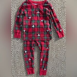 Old Navy Red and Green Plaid Kids Pajama Set